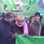 Claudia Roth von (B90/Grüne) bei er Demonstration in Kopenhagen